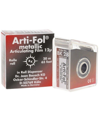 Bausch Artikulačná páska Arti-Fol Metallic 12mikron
čiernočervená obojstranná